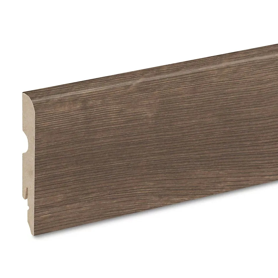 Plinthe MDF, effet chêne brun , décor 210, H.8 cm x L.220 cm x ép.13 mm (vendue à la pièce)-GoodHome