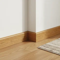 Plinthe MDF, effet chêne miel , décor 160, H.8 cm x L.220 cm x ép.13 mm, résistant à l'eau, (vendue à la pièce)-GoodHome Sale