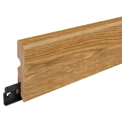 Plinthe MDF, effet chêne miel , décor 160, H.8 cm x L.220 cm x ép.13 mm, résistant à l'eau, (vendue à la pièce)-GoodHome Sale