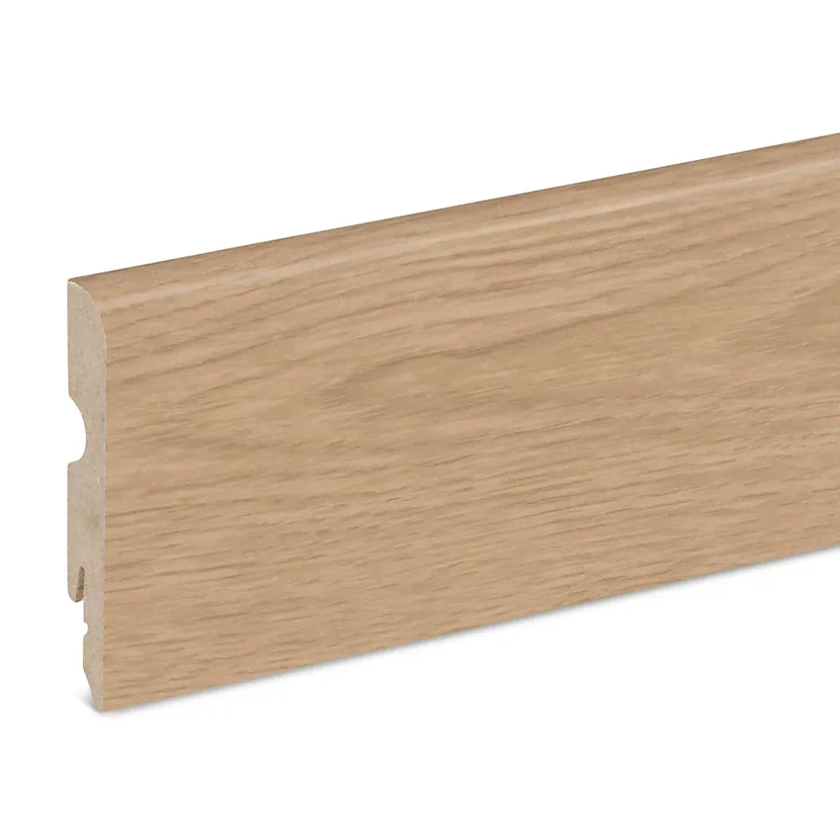 Plinthe MDF , effet chêne, décor 140, H.8 cm x L.220 cm x ép.13mm (vendue à la pièce)-GoodHome Discount