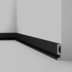 Plinthe NMC WALLSTYL IL11 BLACK Moulure décorative Moulure en stuc Éclairage indirect-Noel & Marquet Clearance