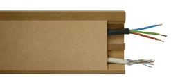Plinthe passe-câble à couvercle arêtes vives MDF 244 x 11 cm, ép.18 mm- New