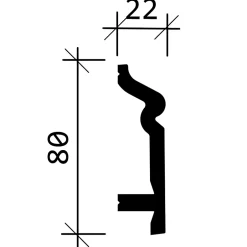 Profhome Plinthe 653107 Moulure décorative