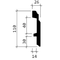Plinthe 153101 Moulure décorative-Profhome Outlet