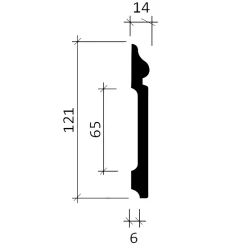 Plinthe 153108 Moulure décorative-Profhome Outlet