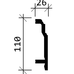 Profhome Plinthe 653101 Moulure décorative