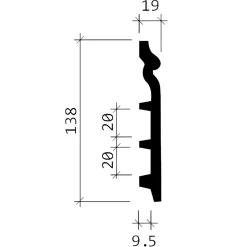 Profhome Plinthe 153110 Moulure décorative