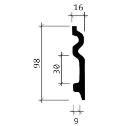 Profhome Plinthe 153109F Moulure décorative flexible