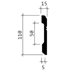Profhome Plinthe 153103F Moulure décorative flexible