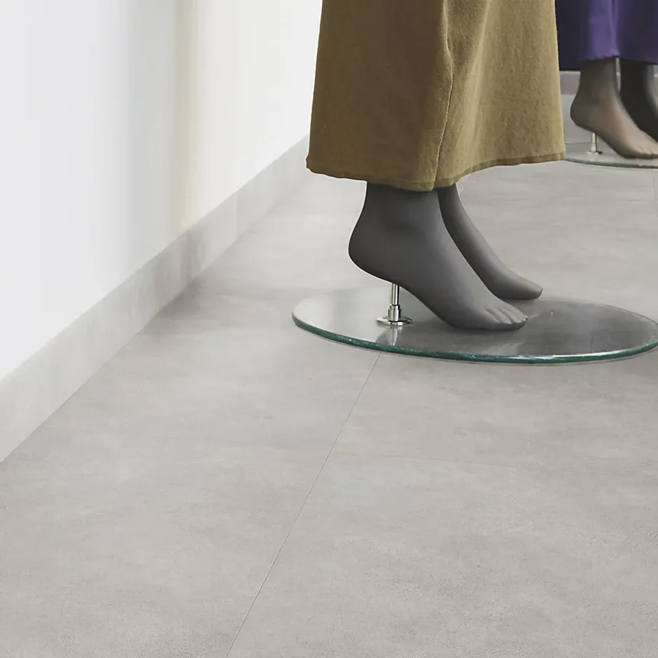 Tarkett Plinthe PVC béton gris 196 x 6 cm (lot de 5)