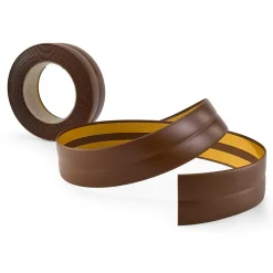 Plinthe Souple Auto-Adhésive en PVC 25x25mm, 10m, Bande Élastique pour Finitions et Étanchéité des Jonctions, bronze-Quest Discount