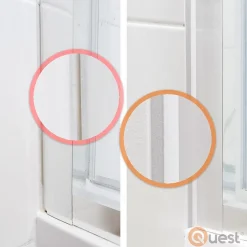 Quest Plinthe Souple Auto-Adhésive en PVC 18x18mm, 10m, Bande Élastique pour Finitions et Étanchéité des Jonctions, gris clair