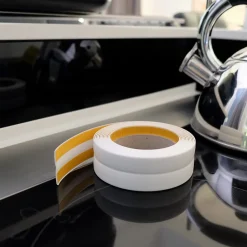 Quest Plinthe Souple Auto-Adhésive en PVC 18x18mm, 10m, Bande Élastique pour Finitions et Étanchéité des Jonctions, gris clair