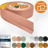 Plinthe Souple Auto-Adhésive en PVC 50x20mm, 25m, Bande Flexible, Facile à Installer, sur Toutes les Surfaces, brun clair-Quest Online
