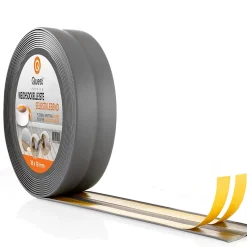 Quest Plinthe Souple Auto-Adhésive en PVC 18x18mm, 25m, Bande Élastique pour Finitions et Étanchéité des Jonctions, graphite