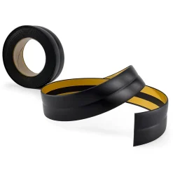 Quest Plinthe Souple Auto-Adhésive en PVC 30x30mm, 10m, Bande Élastique pour Finitions et Étanchéité des Jonctions, noir