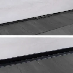 Quest Plinthe Souple Auto-Adhésive en PVC 15x15mm, 10m, Bande Élastique pour Finitions et Étanchéité des Jonctions, noir