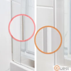 Plinthe Souple Auto-Adhésive en PVC 18x18mm, 20m, Bande Élastique pour Finitions et Étanchéité des Jonctions, gris clair-Quest Outlet