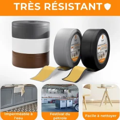 Plinthe Souple Auto-Adhésive en PVC 70x20mm, 20m, Bande Flexible, Facile à Installer, Adaptée à Toutes Surface, bronze-Quest Sale