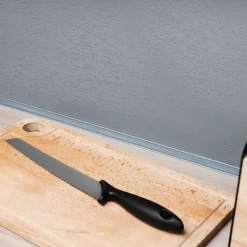 Quest Plinthe Souple Auto-Adhésive en PVC 25x15mm, 20m, Bande Élastique pour Finitions et Étanchéité des Jonctions, bouleau