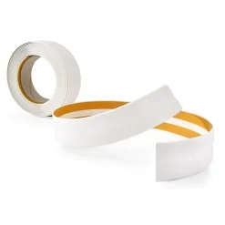 Plinthe Souple Auto-Adhésive en PVC 18x18mm, 20m, Bande Élastique pour Finitions et Étanchéité des Jonctions, blanc-Quest Outlet