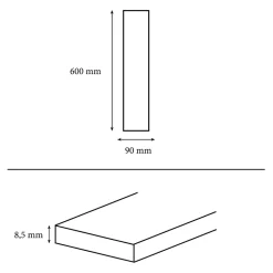 GoodHome Plinthes en carrelage effet marbre blanc mat L.60 x l.7,5 cm x ép.8,5 mm, Aruma