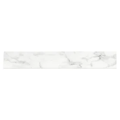 GoodHome Plinthes en carrelage effet marbre blanc mat L.60 x l.7,5 cm x ép.8,5 mm, Aruma