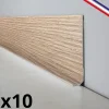 Plinthes PVC adhésives décoratives pour sol - Lot de 10 - 100x8 cm (10m) Beige - Effet Bois Chêne Brut-99Deco