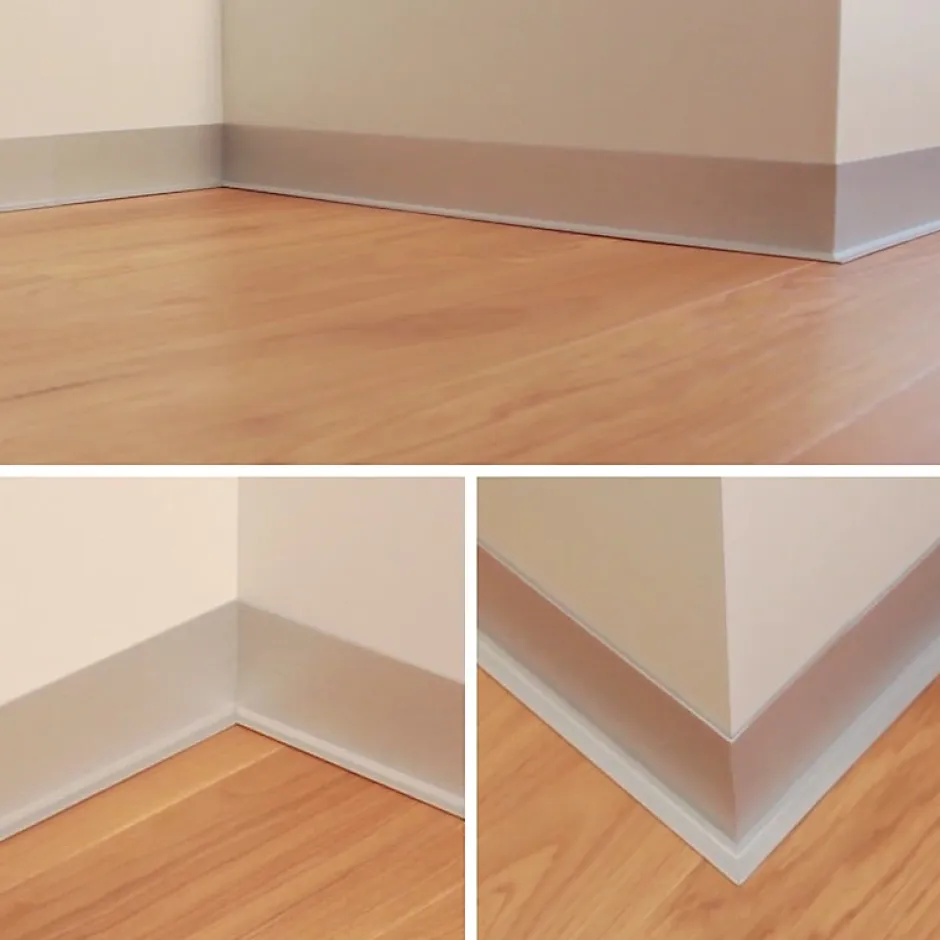 Plinthes PVC adhésives décoratives pour sol - Lot de 10 - 100x8 cm (10m) Beige - Effet Bois Chêne Brut-99Deco