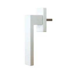 GoodHome Poignée alu carré blanc pour fenêtre pvc