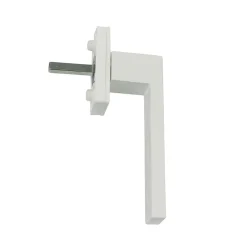GoodHome Poignée alu carré blanc pour fenêtre pvc