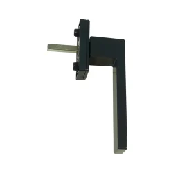 Poignée alu carré gris pour fenêtre pvc-GoodHome
