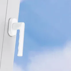 Acbat Poignée alu laqué blanc Hamburg pour fenêtre L.129mm