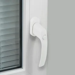 Poignée de fenêtre avec bouton-poussoir Miniac PVC blanc l.2,9 x H.15,4 x P.6 cm- Sale