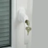 Poignée de fenêtre avec clé Minia PVC blanc l.2,9 x H.15,4 x P.6 cm