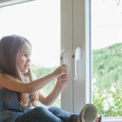Abus Poignée de fenêtre avec clé grise