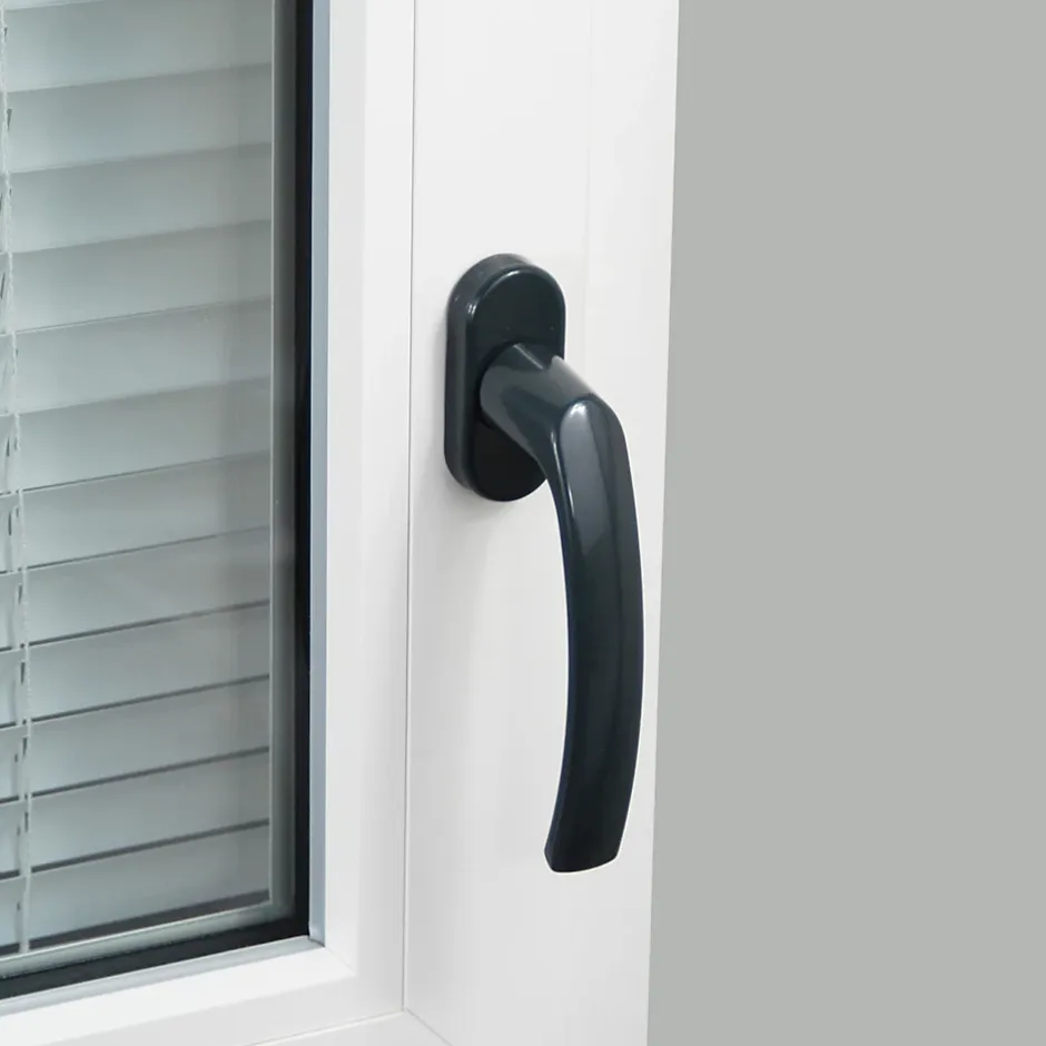 Poignée de fenêtre Miniac gris l.2,9 x H.14,5 x P.6 cm- New