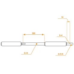 Geiger Poignée de manivelle, Acier, Gris, Diamètre 12 mm, pour Volet Roulant