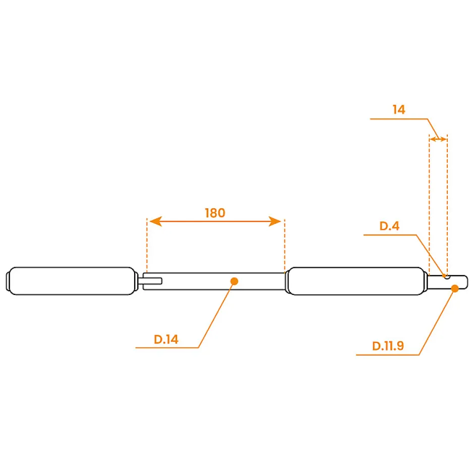 Geiger Poignée de manivelle, Acier, Gris, Diamètre 12 mm, pour Volet Roulant