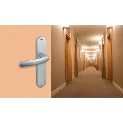 Vachette Poignée de porte intérieure - Budget - - Gris argent - Bec de cane - 165 mm