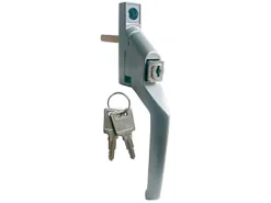 Afbat Poignée de sécurité de crémone à clé argent