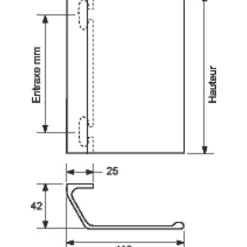 Poignée de tirage - 250 mm - Aileron --Duval Online