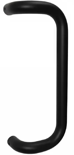 Hardwarexchange Poignée de tirage Diamètre 32 mm - Entraxe350 mm - INOX 304 Laqué RAL 9005 Noir Mat