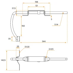 Poignée et Arrêt, Bloc Boy, Noir, Aluminium, pour Volet Battant, Farbication Française-Torbel Discount