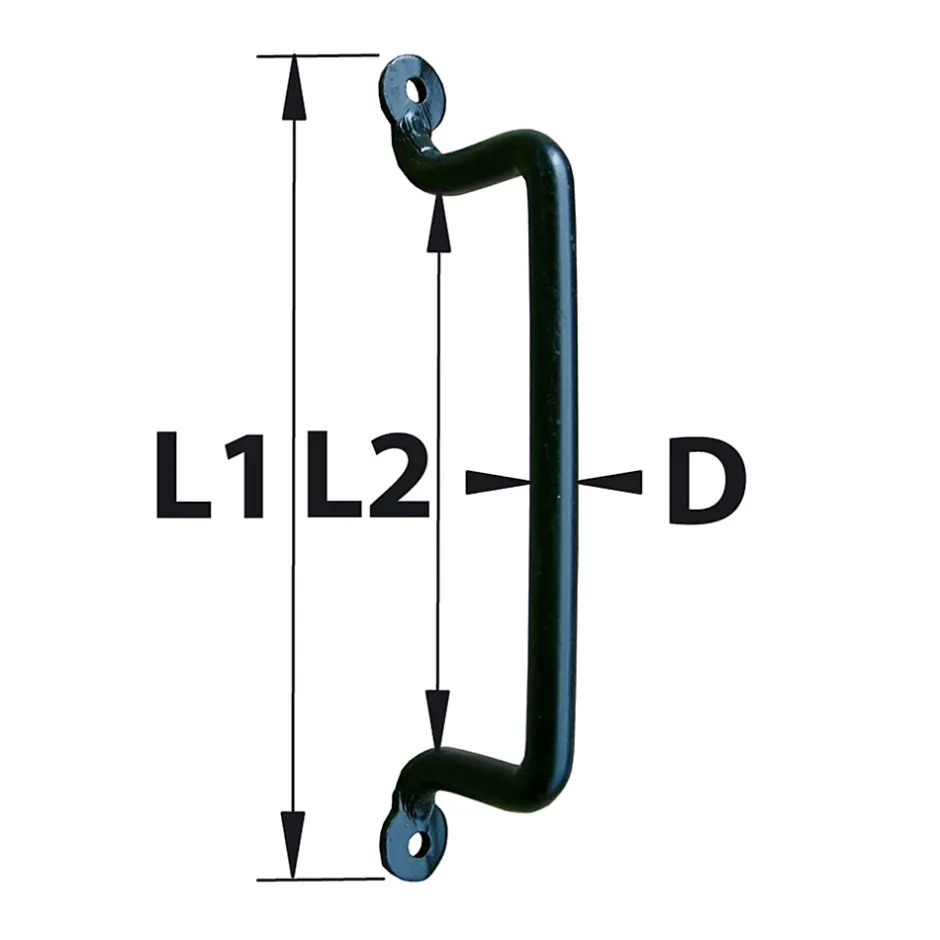 Poignée fil à patte acier noir Afbat Ø8 mm L.140mm-Afbat - Tb Industrie Sas Hot