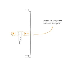 Poignée standard, Espanolette, Blanc, Aluminium et composite, pour Volet battant-Tirard