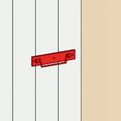 Afbat Poignée sur platine longueur 120 mm - acier zingué jaune