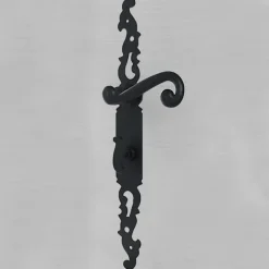 Poignées de porte fer forgé COQ noir 330X36 mm à condamnation-Secury-T New