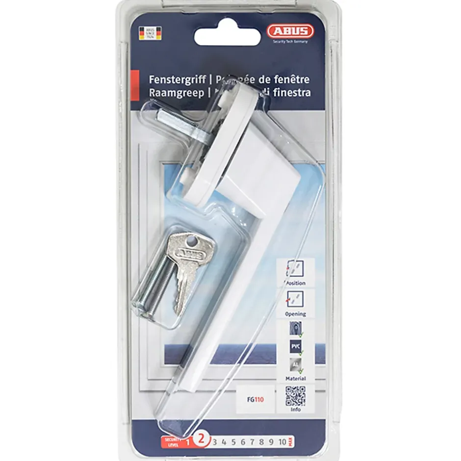 Poingée de fenêtre à clé blanche-Abus Online