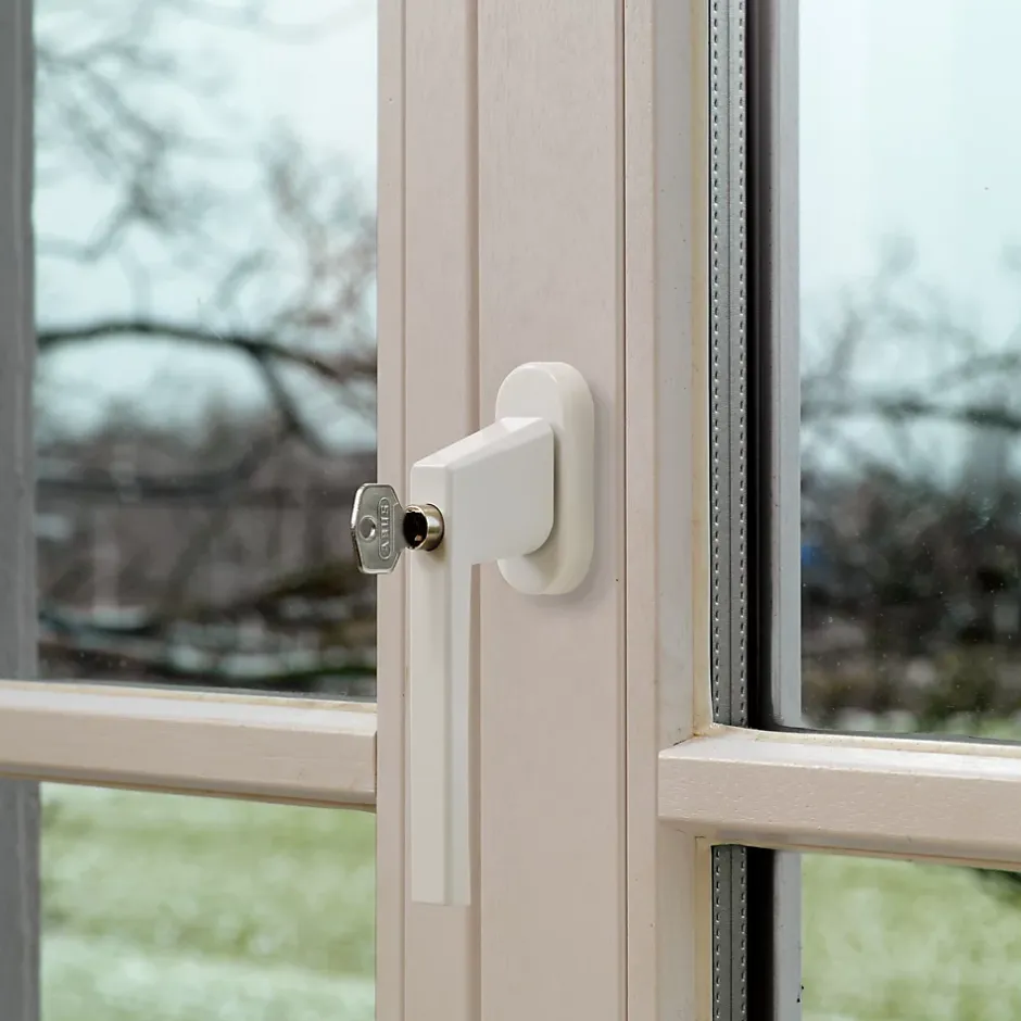 Poingée de fenêtre à clé blanche-Abus Online